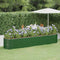 vidaXL - Plantenbak - 368x80x68 - cm - gepoedercoat - staal - groen
