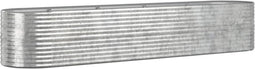 vidaXL - Plantenbak - 368x80x68 - cm - gepoedercoat - staal - zilverkleurig