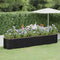 vidaXL - Plantenbak - 368x80x68 - cm - gepoedercoat - staal - antracietkleurig