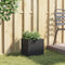 vidaXL - Plantenbak - 36x30x32 - cm - poly - rattan - zwart