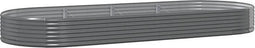 vidaXL - Plantenbak - 373x140x36 - cm - gepoedercoat - staal - grijs