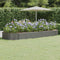 vidaXL - Plantenbak - 373x140x36 - cm - gepoedercoat - staal - grijs