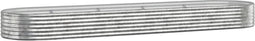vidaXL - Plantenbak - 396x100x36 - cm - gepoedercoat - staal - zilverkleurig