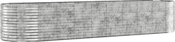 vidaXL - Plantenbak - 396x100x68 - cm - gepoedercoat - staal - zilverkleurig