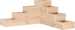 vidaXL - Plantenbak - 4-laags - 80,5x79x36 - cm - massief - grenenhout