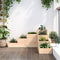 vidaXL - Plantenbak - 4-laags - 80,5x79x36 - cm - massief - grenenhout