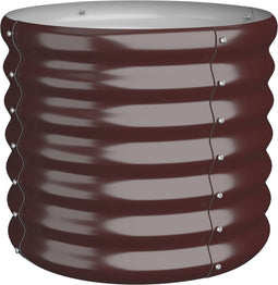 vidaXL - Plantenbak - 40x40x36 - cm - gepoedercoat - staal - bruin