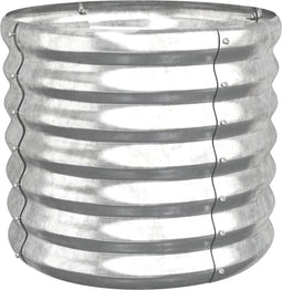 vidaXL - Plantenbak - 40x40x36 - cm - gepoedercoat - staal - zilverkleurig