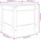 vidaXL - Plantenbak - 40x40x39 - cm - massief - grenenhout - zwart