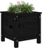 vidaXL - Plantenbak - 40x40x39 - cm - massief - grenenhout - zwart