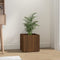 vidaXL - Plantenbak - 40x40x40 - cm - bewerkt - hout - bruineiken
