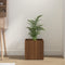 vidaXL - Plantenbak - 40x40x40 - cm - bewerkt - hout - bruineiken