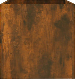 vidaXL - Plantenbak - 40x40x40 - cm - bewerkt - hout - gerookt - eikenkleurig