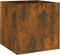 vidaXL - Plantenbak - 40x40x40 - cm - bewerkt - hout - gerookt - eikenkleurig