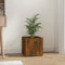 vidaXL - Plantenbak - 40x40x40 - cm - bewerkt - hout - gerookt - eikenkleurig