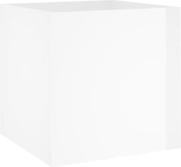vidaXL - Plantenbak - 40x40x40 - cm - bewerkt - hout - hoogglans - wit