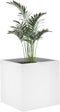 vidaXL - Plantenbak - 40x40x40 - cm - bewerkt - hout - hoogglans - wit