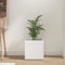 vidaXL - Plantenbak - 40x40x40 - cm - bewerkt - hout - hoogglans - wit