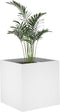 vidaXL - Plantenbak - 40x40x40 - cm - bewerkt - hout - wit
