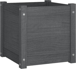 vidaXL - Plantenbak - 40x40x40 - cm - massief - grenenhout - grijs