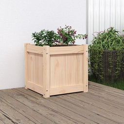 vidaXL - Plantenbak - 40x40x40 - cm - massief - grenenhout