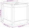 vidaXL - Plantenbak - 40x40x40 - cm - massief - grenenhout - wasbruin