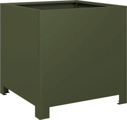 vidaXL - Plantenbak - 40x40x40 - cm - staal - olijfgroen
