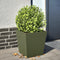 vidaXL - Plantenbak - 40x40x40 - cm - staal - olijfgroen