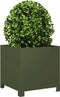 vidaXL - Plantenbak - 40x40x40 - cm - staal - olijfgroen