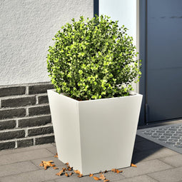 vidaXL - Plantenbak - 40x40x40 - cm - staal - wit