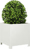 vidaXL - Plantenbak - 40x40x40 - cm - staal - wit