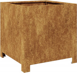 vidaXL - Plantenbak - 40x40x40 - cm - weervast - staal