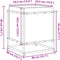 vidaXL - Plantenbak - 40x40x50 - cm - massief - grenenhout - wit