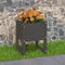 vidaXL - Plantenbak - 40x40x52,5 - cm - massief - grenenhout - grijs