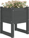 vidaXL - Plantenbak - 40x40x52,5 - cm - massief - grenenhout - grijs