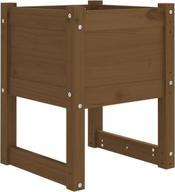 vidaXL - Plantenbak - 40x40x52,5 - cm - massief - grenenhout - honingbruin