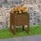 vidaXL - Plantenbak - 40x40x52,5 - cm - massief - grenenhout - honingbruin