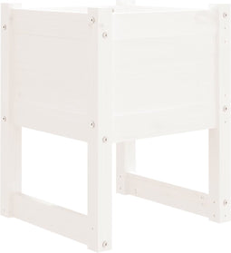 vidaXL - Plantenbak - 40x40x52,5 - cm - massief - grenenhout - wit