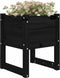 vidaXL - Plantenbak - 40x40x52,5 - cm - massief - grenenhout - zwart