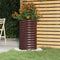 vidaXL - Plantenbak - 40x40x68 - cm - gepoedercoat - staal - bruin