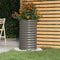 vidaXL - Plantenbak - 40x40x68 - cm - gepoedercoat - staal - grijs