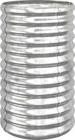 vidaXL - Plantenbak - 40x40x68 - cm - gepoedercoat - staal - zilverkleurig