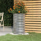vidaXL - Plantenbak - 40x40x68 - cm - gepoedercoat - staal - zilverkleurig