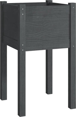 vidaXL - Plantenbak - 40x40x70 - cm - massief - grenenhout - grijs