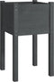 vidaXL - Plantenbak - 40x40x70 - cm - massief - grenenhout - grijs