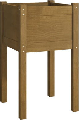 vidaXL - Plantenbak - 40x40x70 - cm - massief - grenenhout - honingbruin