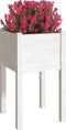 vidaXL - Plantenbak - 40x40x70 - cm - massief - grenenhout - wit