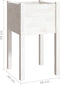 vidaXL - Plantenbak - 40x40x70 - cm - massief - grenenhout - wit