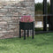 vidaXL - Plantenbak - 40x40x70 - cm - massief - grenenhout - zwart