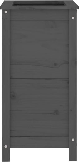 vidaXL - Plantenbak - 40x40x78 - cm - massief - grenenhout - grijs